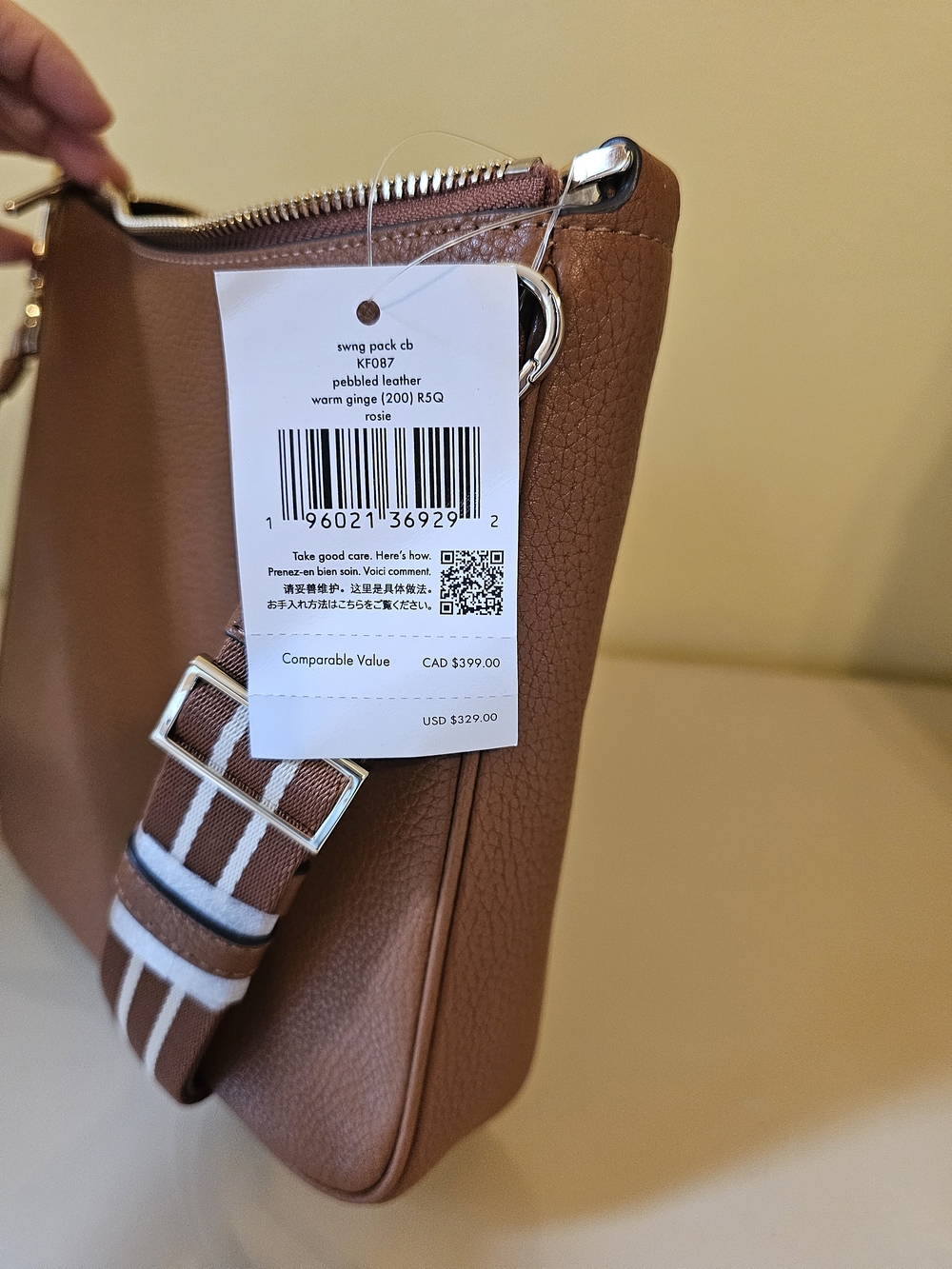 New with Tag Kate Spade New York Pebbled Leather Crossbody Bag with Coin Pouch - Picture 5 of 5
